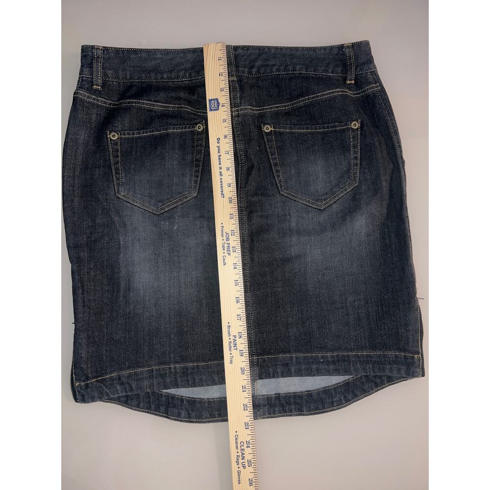Torrid gray/dark blue Jean Skirt 12 98% cotton NWOT - Picture 12 of 14